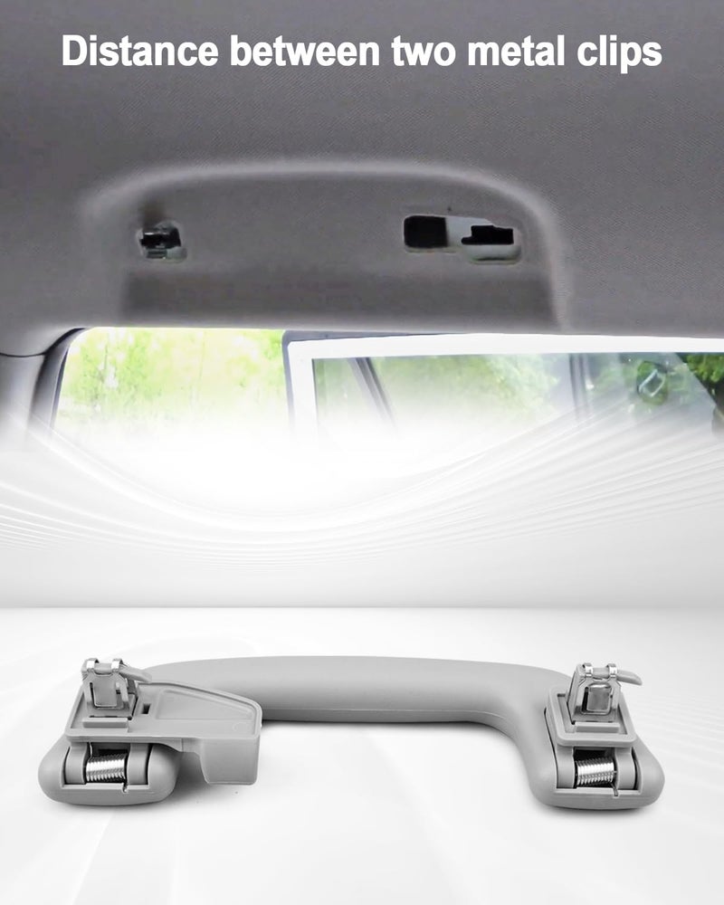 PNYZIK 74610-52030 4Pcs Auto Rear Front Inner Roof Pull Handle Grab Rail Fits for Toyota Rav4 Yaris Aruis EZ and More Replace 74610-52020 74610-52030-B0 74610-52020-B0, Gray Interior Handrail - Image 3