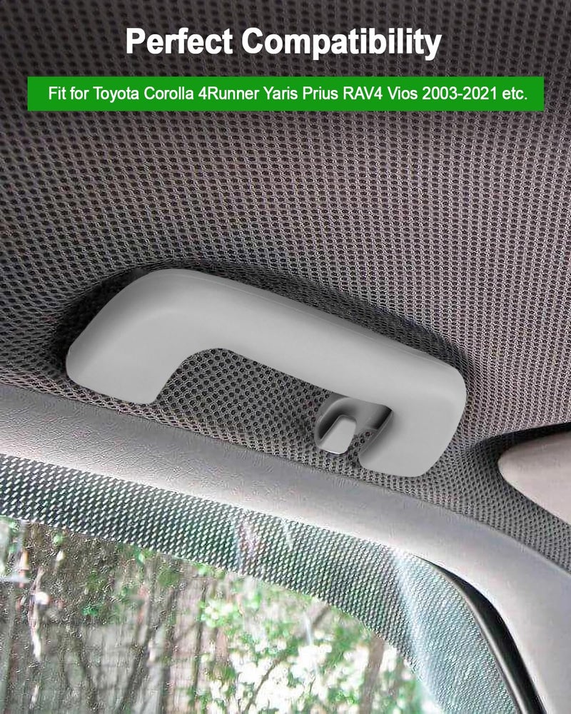 PNYZIK 74610-52030 4Pcs Auto Rear Front Inner Roof Pull Handle Grab Rail Fits for Toyota Rav4 Yaris Aruis EZ and More Replace 74610-52020 74610-52030-B0 74610-52020-B0, Gray Interior Handrail - Image 2