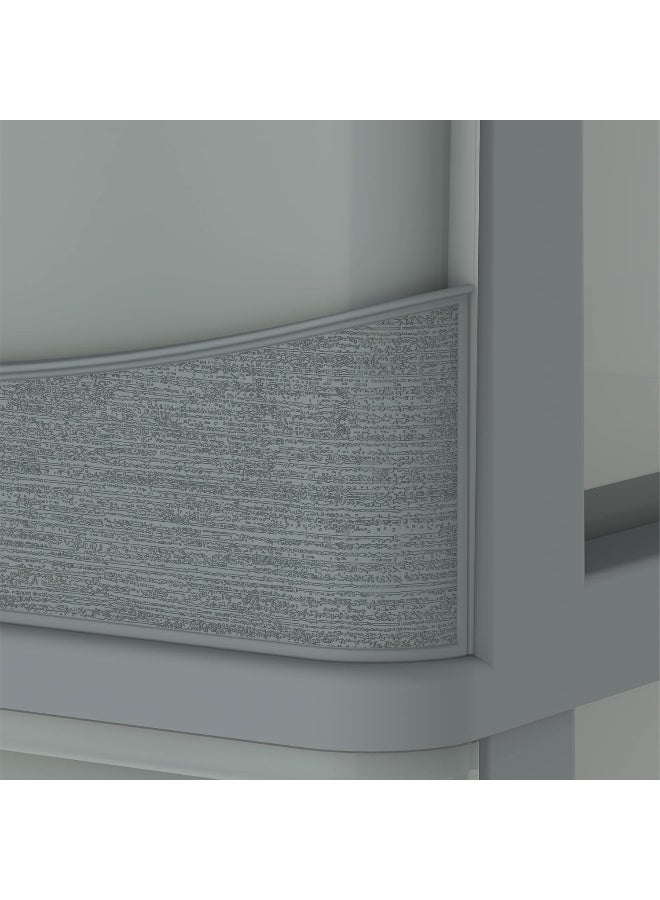 Cosmoplast Cedargrain 4 Tiers Storage Cabinet With Drawers And Wheels - Image 3