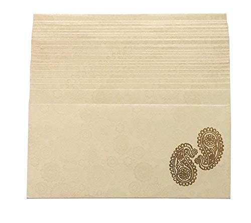 Krisah Pack of 25 pcs Beige Sagan/Shagun/Cash/Gift Paper Envelopes (25, Beige) - Image 4