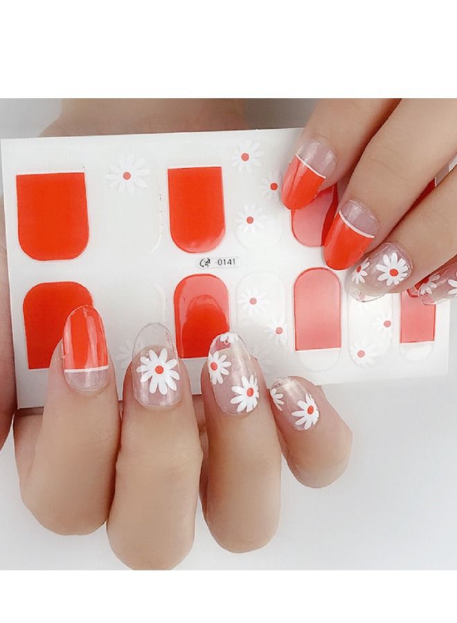 14 قطعة ملصقات أظافر صناعية