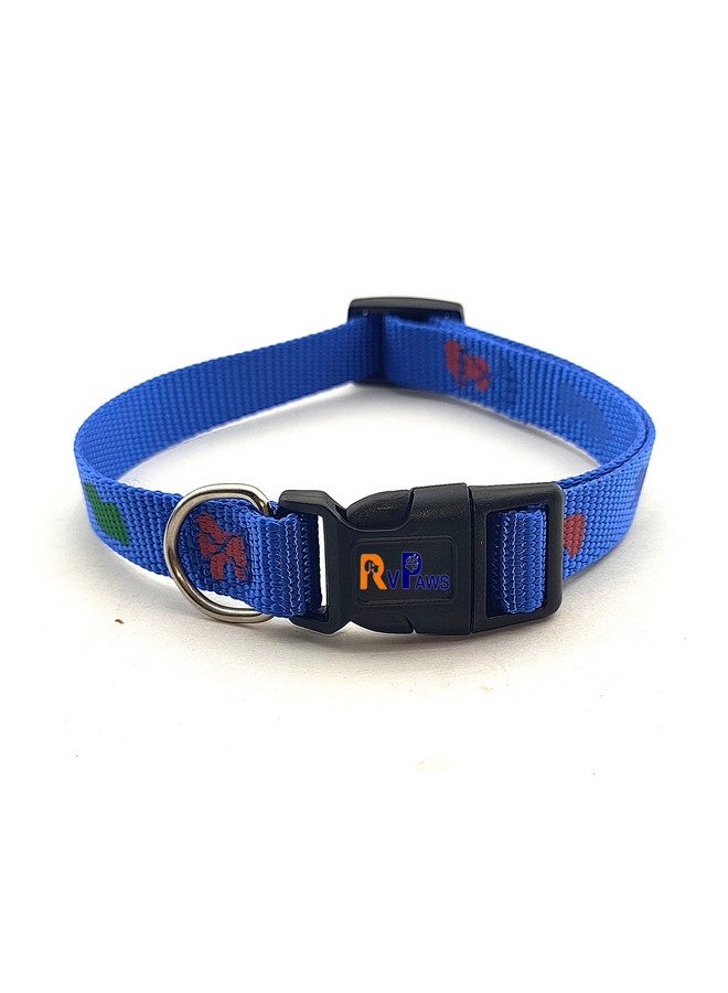 Imported Nylon Printed Dog Leash And Collar Set Adjustable, Suitable For Puppies Of All Dog Breeds 15 Mm (Blue Color) - Image 2