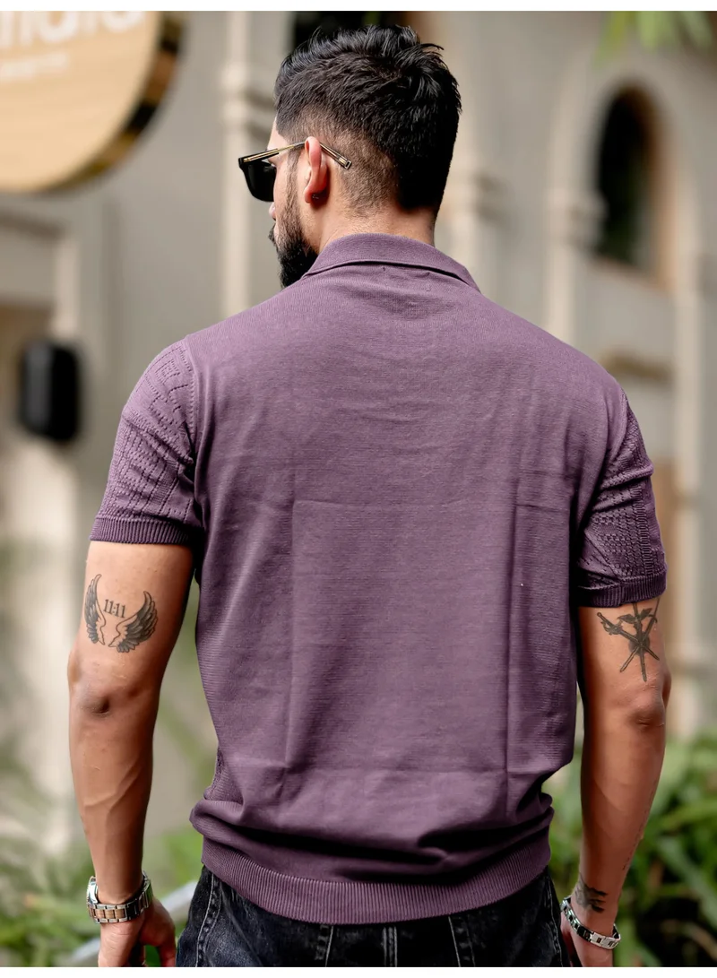 Maniac  Lavender Polo T-Shirt for Men for Men | Best Price UAE