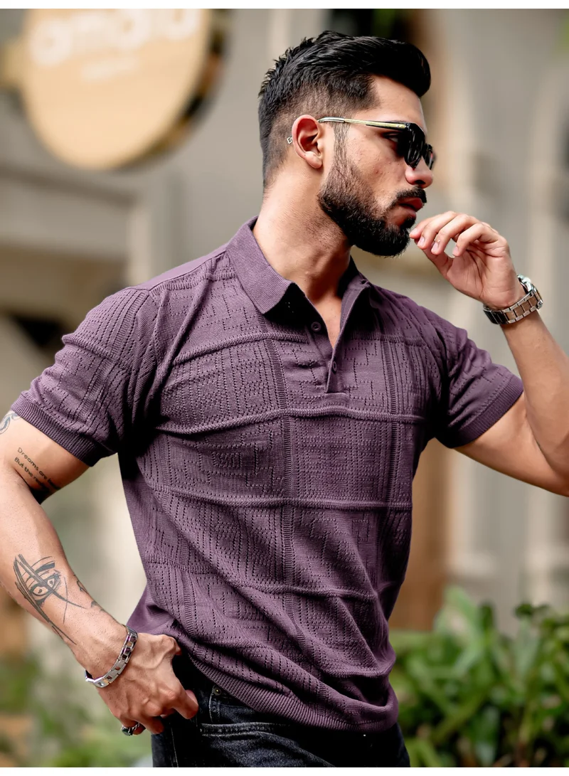 Maniac  Lavender Polo T-Shirt for Men for Men | Best Price UAE