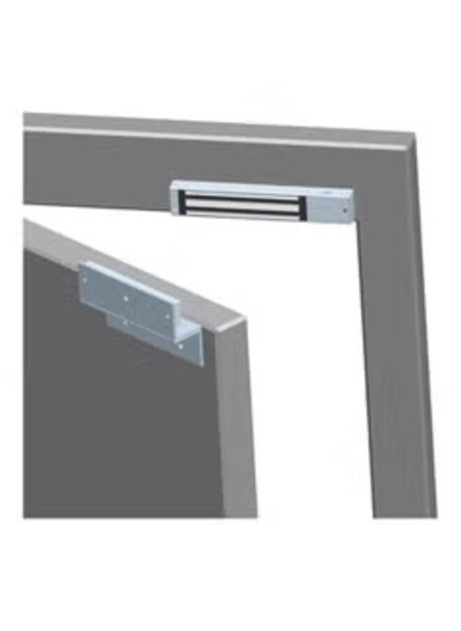 Z and L Shape Door Lock Bracket for Interior Door 600lbs/280kg Chain Lock with Electric Magnetic Lock Silver  - Image 3