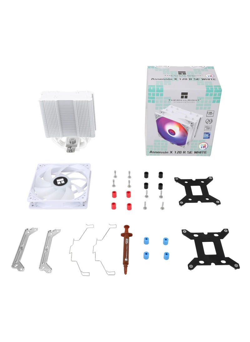 Thermalright Thermalright Assassin X 120 REFINED SE WHITE RGB CPU AIR COOLER SUPPORTS INTEL & AMD - TL‑C12CW‑S  - Image 3