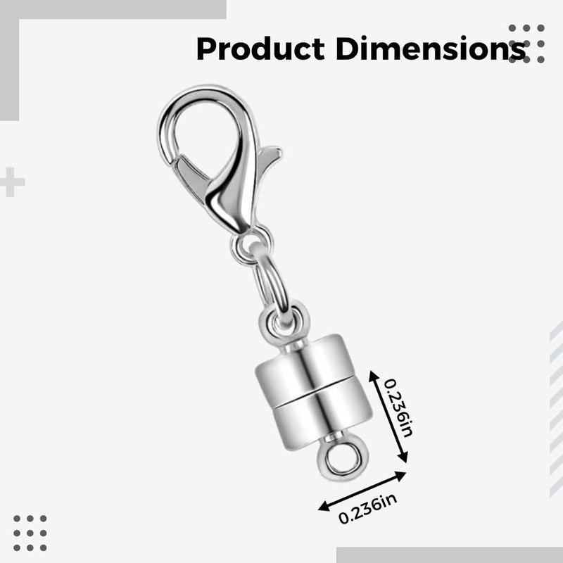 4 Pcs Silver Jewelry Clasps, Alloy Necklace Clasps with Strong Attachment Force, DIY Silver-Colored Necklace Clasp Converter - Image 2