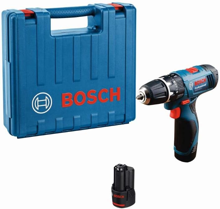 BOSCH Li Professional, 12V, 06019F3070, Blue, 2 X 1.5 Ah Batteries With Charger And Carry Case - Image 1