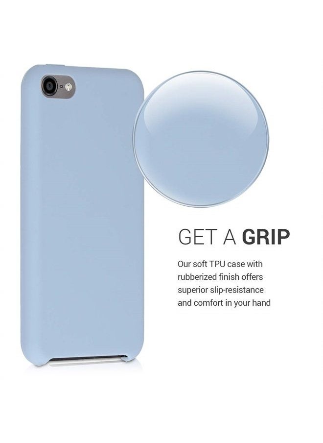 kwmobile TPU Silicone Case Compatible with Apple iPod Touch 6G / 7G (6th and 7th Generation) - Case Soft Flexible Protective Cover - Light Blue Matte  - Image 3