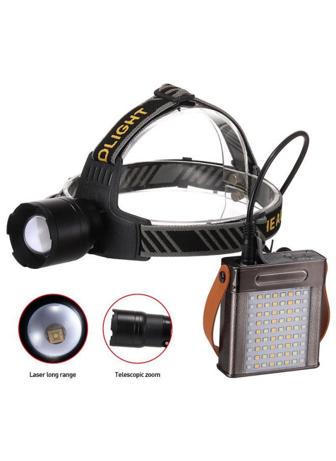Generic - Strong Light Split Headlamp Super Bright Led Head-mounted Waterproof Outdoor Lamp 20000 MA Miner's Lamp P50 Headlamp-Color:ZJ-8002-B - Image 1
