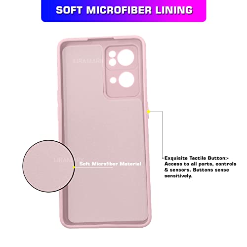 LIRAMARK Silicone Soft Back Cover Case for Oppo Reno 7 Pro 5G (Pink) - Image 4