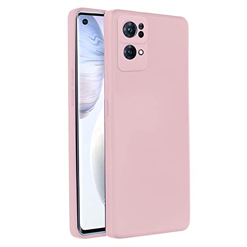 LIRAMARK Silicone Soft Back Cover Case for Oppo Reno 7 Pro 5G (Pink) - Image 1