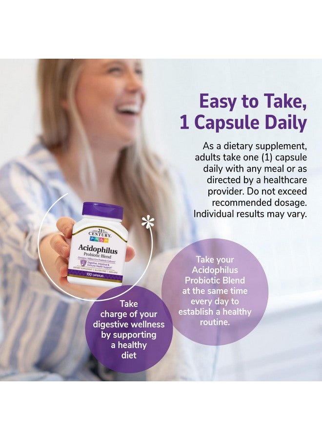 21st Century, Acidophilus Probiotic Blend, 100 Capsules - Image 5