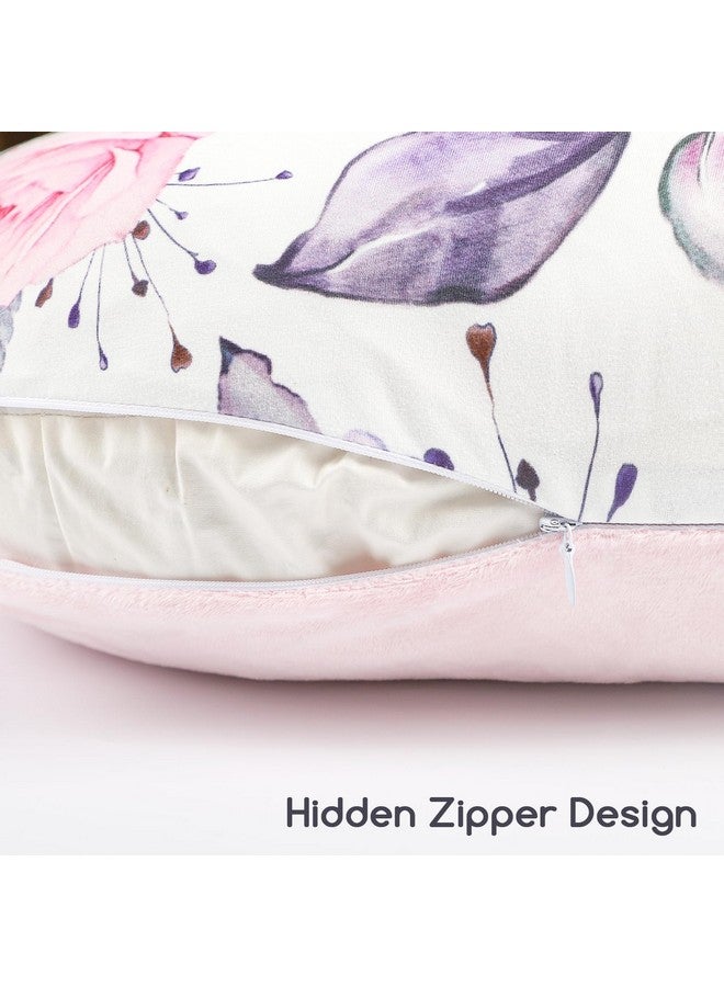 Pea Pod Nursing Pillow Cover 1 Pack, Minky Removable Nursing Pillowcase for Breastfeeding Pillows, Reversible Feeding Slipcover for Baby Boys/Girls, Super Soft Comfortable (Stylish Floral) - Image 4