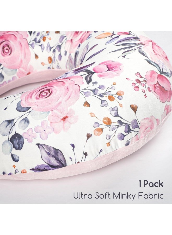 Pea Pod Nursing Pillow Cover 1 Pack, Minky Removable Nursing Pillowcase for Breastfeeding Pillows, Reversible Feeding Slipcover for Baby Boys/Girls, Super Soft Comfortable (Stylish Floral) - Image 2