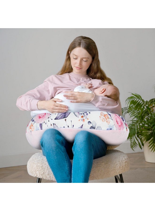 Pea Pod Nursing Pillow Cover 1 Pack, Minky Removable Nursing Pillowcase for Breastfeeding Pillows, Reversible Feeding Slipcover for Baby Boys/Girls, Super Soft Comfortable (Stylish Floral) - Image 3