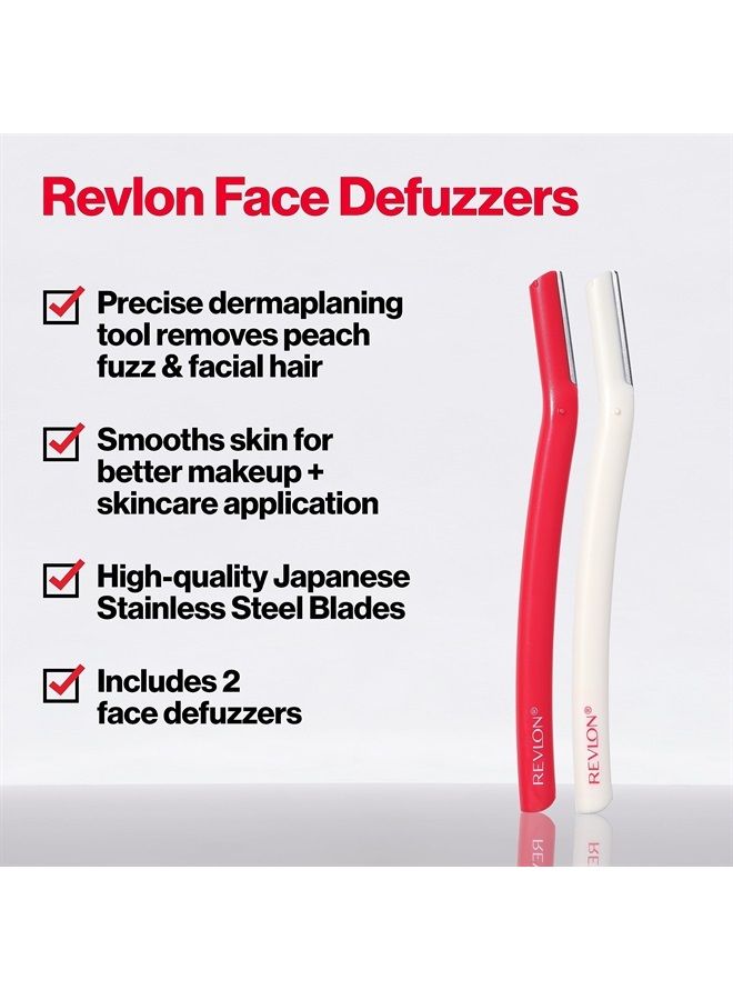 Revlon Dermaplaning Tool, Facial Razor & Hair Removal Tool, High Precision Blade,Smooth & Even Skin, Stainless Steel (Pack of 2) - Image 3