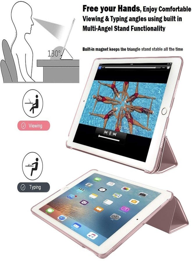 دورا سيف كايسيز حافظات DuraSafe لجهاز iPad Pro 10.5 Air 3 [الجيل الثالث من iPad Pro 10.5 بوصة] A1701 A1709 A1852 A2152 A2123 A2153 A2154 غطاء خلفي ثلاثي الطي صلب وذكي وشفاف من البولي كربونات - ذهبي نحاسي - Image 4
