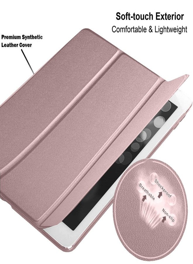 دورا سيف كايسيز حافظات DuraSafe لجهاز iPad Pro 10.5 Air 3 [الجيل الثالث من iPad Pro 10.5 بوصة] A1701 A1709 A1852 A2152 A2123 A2153 A2154 غطاء خلفي ثلاثي الطي صلب وذكي وشفاف من البولي كربونات - ذهبي نحاسي - Image 5