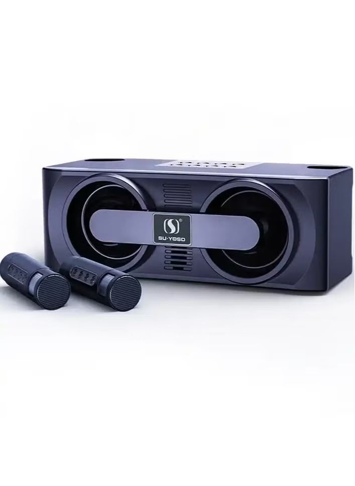 Smart Berry M24 Karaoke Speaker with Bluetooth Wireless Mic – Portable Karaoke Speaker with LED Lights, High-Quality Sound, Built-in Rechargeable Battery – Ideal for Home, Parties & Outdoor Fun - Image 1