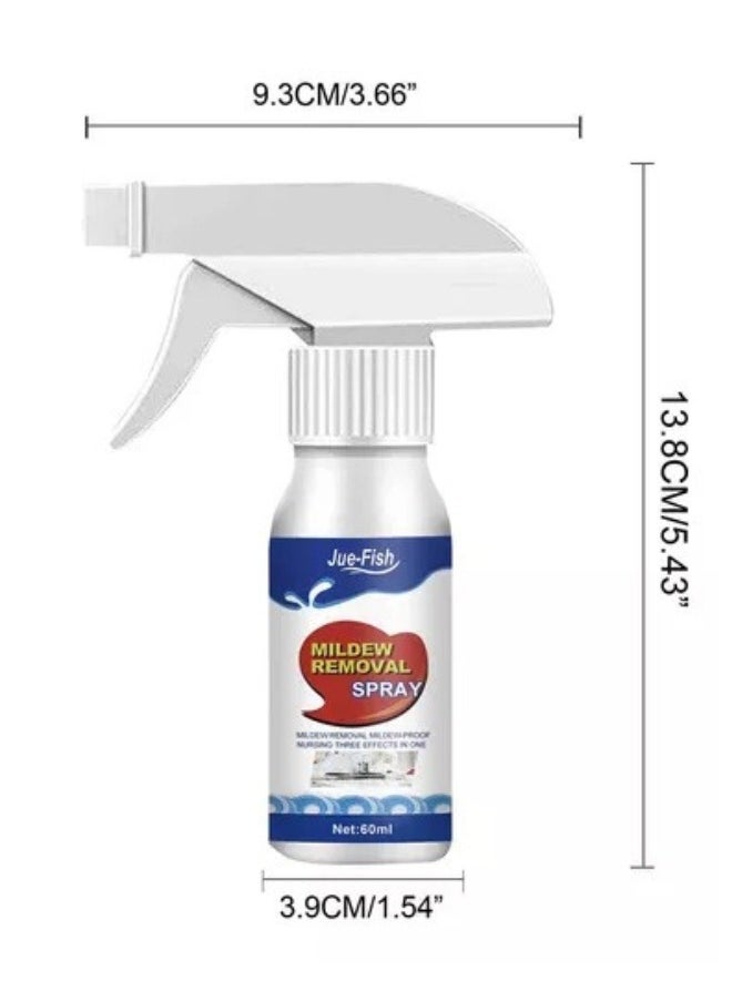 JUE-FISH - Mould and Mildew Remover Spray for removing stains from wall tiles and corners 60 ml - Image 1