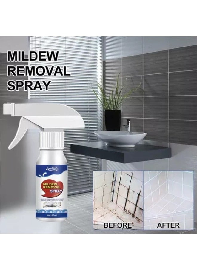 JUE-FISH - Mould and Mildew Remover Spray for removing stains from wall tiles and corners 60 ml - Image 1
