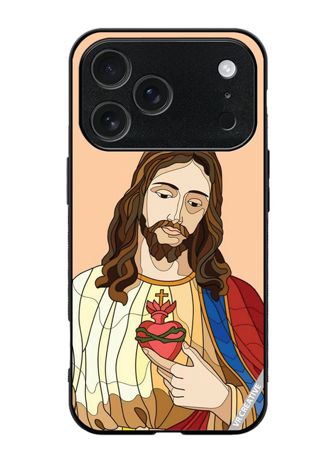 Protective Case Cover For Apple iPhone 17 Pro Max Jesus Design Multicolour