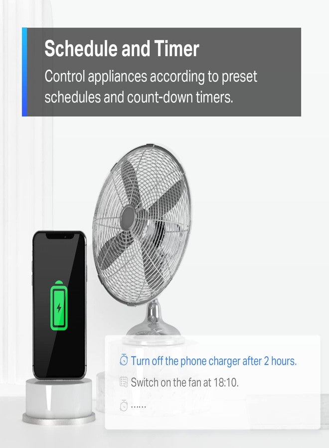 tapo مقبس ذكي صغير TP-Link Tapo متوافق مع Apple HomeKit، تصميم مدمج، 15A/1800W كحد أقصى، إعداد سهل للغاية، يعمل مع Siri وAlexa وGoogle Home، معتمد من UL، 2.4G واي فاي فقط، أبيض، Tapo P125 (عبوة 2) - Image 5