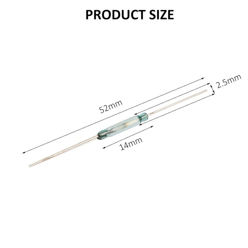 DIYhz Reed Switch Magnetic Switch Three Pin Normally Open and Normally Closed Conversion Tongue Reed Glass Seal 2.5 * 14MM 10PCS 10689 - Image 2