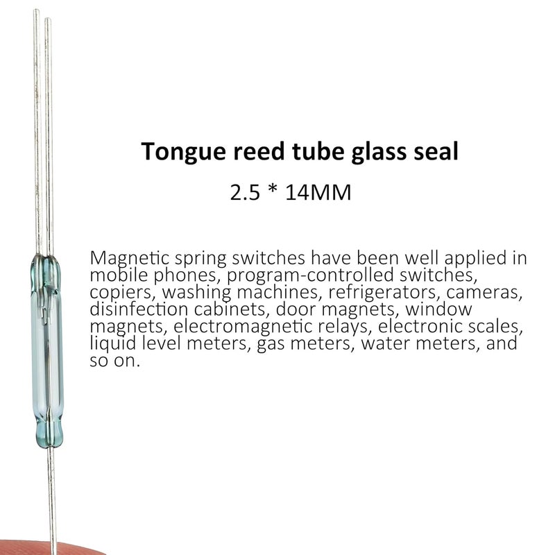 DIYhz Reed Switch Magnetic Switch Three Pin Normally Open and Normally Closed Conversion Tongue Reed Glass Seal 2.5 * 14MM 10PCS 10689 - Image 4
