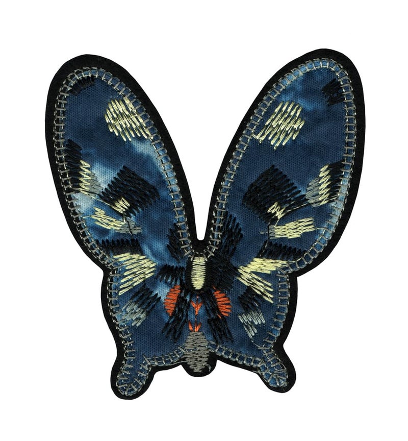 Generic Butterfly Applique Embroidered Sew-on Patch ; Size: 10.5cm x 10cm for Jackets, Bags, Caps, T-Shirts, Jeans, Outdoor Clothing ; Imported from Malaysia (1 Piece). (Code: MBX-4)  - Image 1