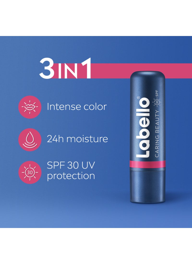Labello Lip Caring Beauty Pink Color And Cheek Balm Spf 30 Moisturising Tint With Sun Protection 4.8g - Image 2