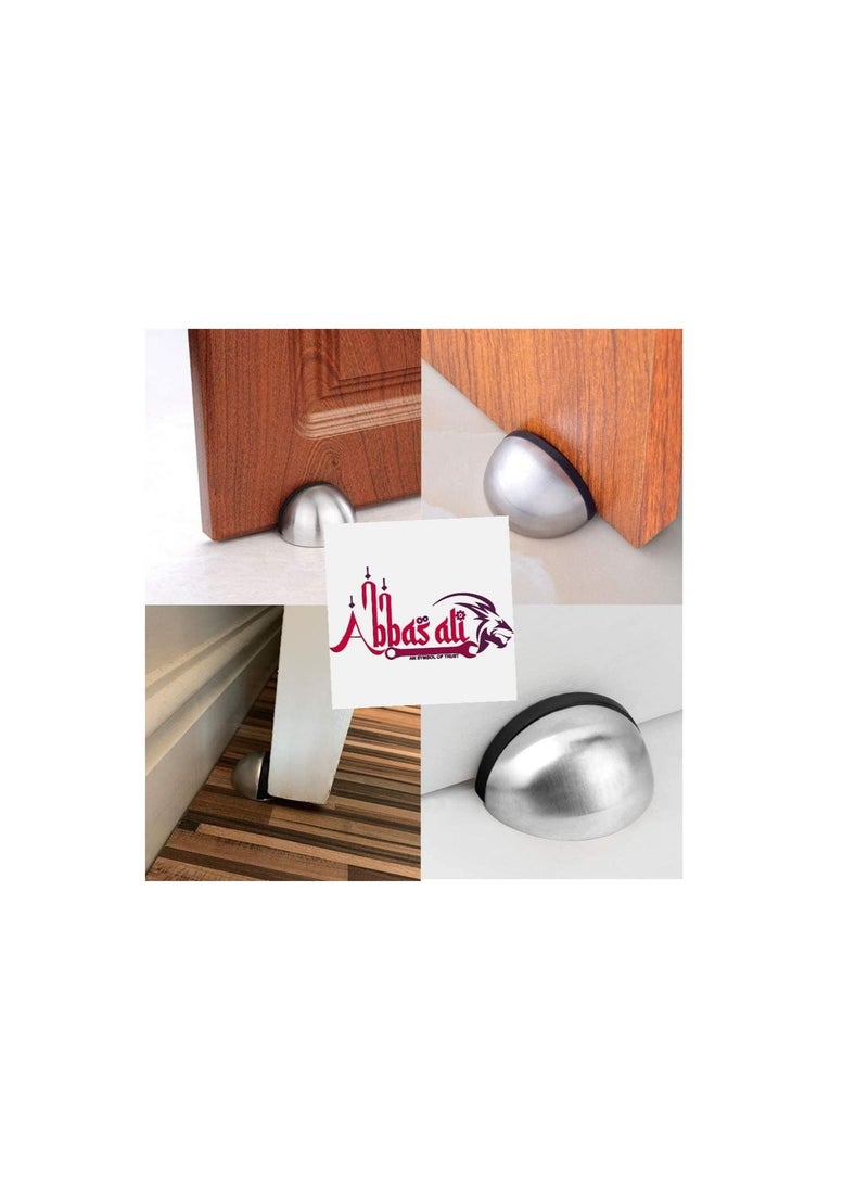 ABBASALI Stainless Stee Half Round Door Stopper with Rubber Bumper Door Retainer - Image 4