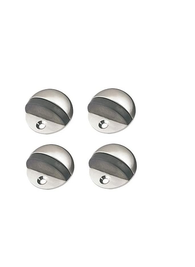 ABBASALI Stainless Stee Half Round Door Stopper with Rubber Bumper Door Retainer - Image 1