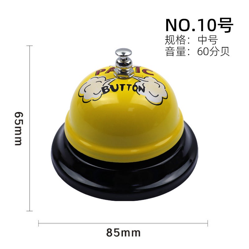 Generic Creative yellow smiling face ring bell mini bell fun call bell ring bell New summons Bell No.10 Color Ring [Mouth 85mm]] 