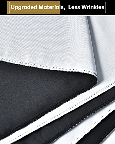 UTEBIT White Black Backdrop, 5 * 6.5FT 2-in-1 Double Sided Photo Backdrop Kit Black/White Screen Background for Photography with 4 Spring Clamps, Low Temperature Ironing to Remove Wrinkles - Image 2