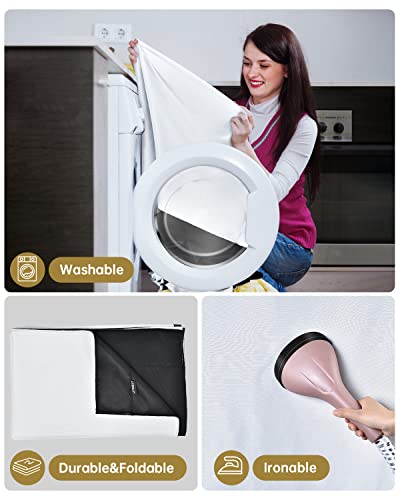 UTEBIT White Black Backdrop, 5 * 6.5FT 2-in-1 Double Sided Photo Backdrop Kit Black/White Screen Background for Photography with 4 Spring Clamps, Low Temperature Ironing to Remove Wrinkles - Image 3