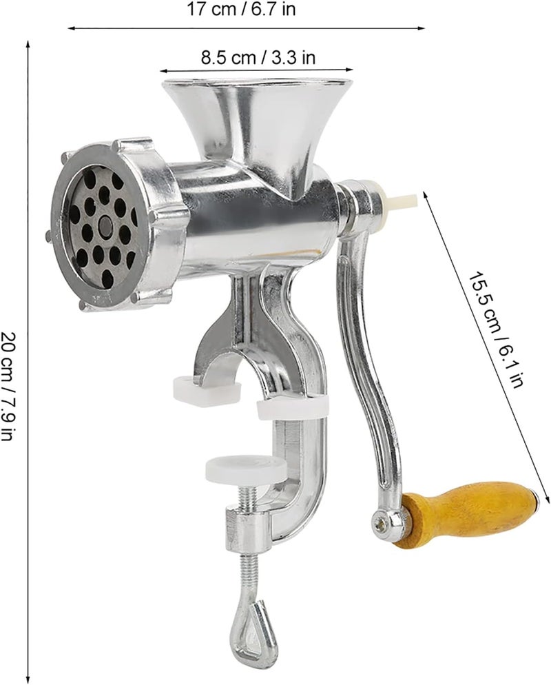 klarako Manual Meat Grinder, Aluminum Alloy Hand Crank Pork Mincer Sausage Stuffer Maker Table Clamp Spice Pepper Grinding Machine Household Home Kitchen Meat Processor - Image 5