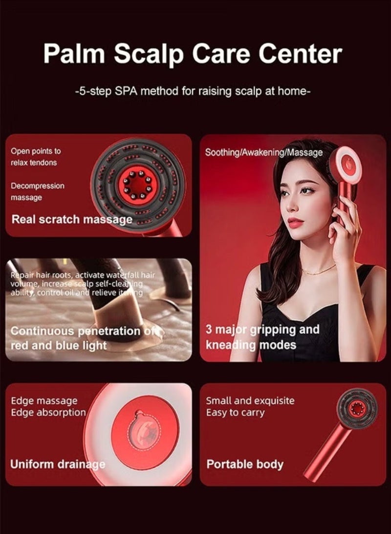 Hair Brush Scalp Massaging Brush with Oil Applicator , Cordless Electric Massager for Scalp & Hair, Shiatsu Hair Scalp Massager, Waterproof,Electric Multifunctional Massage Comb, Portable Deep Massager For Hair & Head Relaxation at Home - Image 3