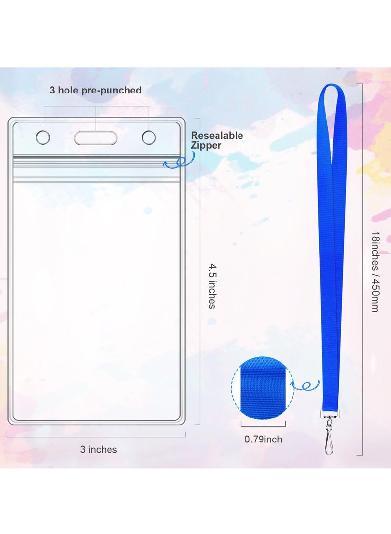 Barakah 8 Pack Waterproof ID Card Holders with Cruise Lanyard, Colorful, Durable Badge and Card Lanyards in 8 Solid Colors, Ideal for Carnival Sails and Events - Image 3