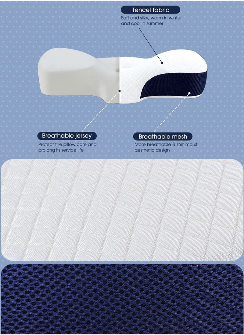MIXDE - Advanced Memory Foam Pillow  Adjustable Ergonomic Cervical Pillow for Neck and Shoulder Support Pillow for Side Sleepers Polyester - Image 1