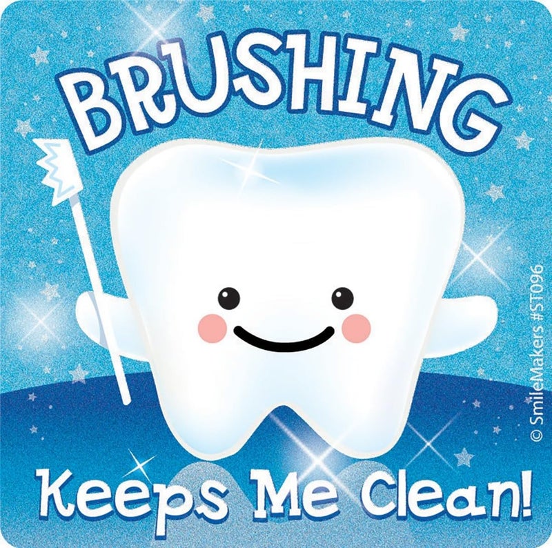 SmileMakers Glitter Teeth Stickers - Prizes and Giveaways - 75 per Pack - Image 2