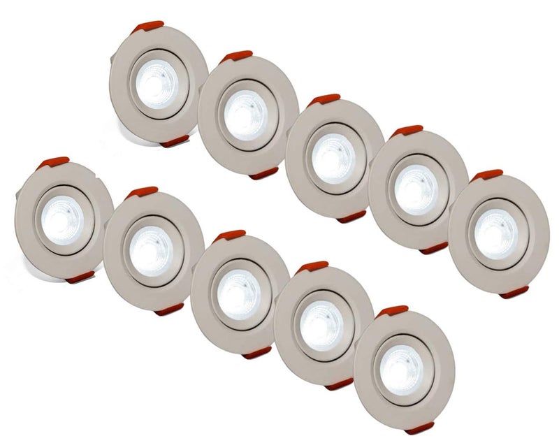 D'Mak Aluminium Cob Led Light for Ceiling, 3-Watt Cob Light,Energy Saving White Light for Indoor Use at Home and Office,Fancy Round Lights Need No False Ceiling Pack of 10 - Image 1