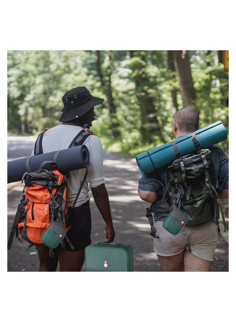 Empty First Aid Bags Travel Medical Supplies Cosmetic Organizer Insulated Medicine Bag Convenient Safety Kit Suit for Family Outdoors Hiking Camping Car Office Workplace Green - Image 4