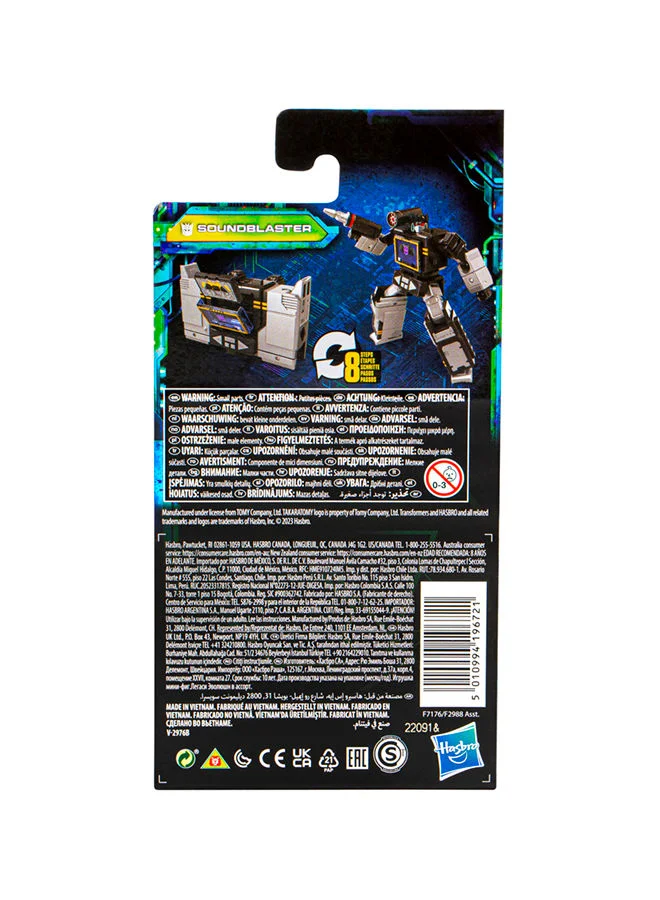HASBRO - GAMING Transformers Toys Legacy Evolution Core Soundblaster Toy 3.5-Inch Action Figure For Boys And Girls Ages 8 And Up