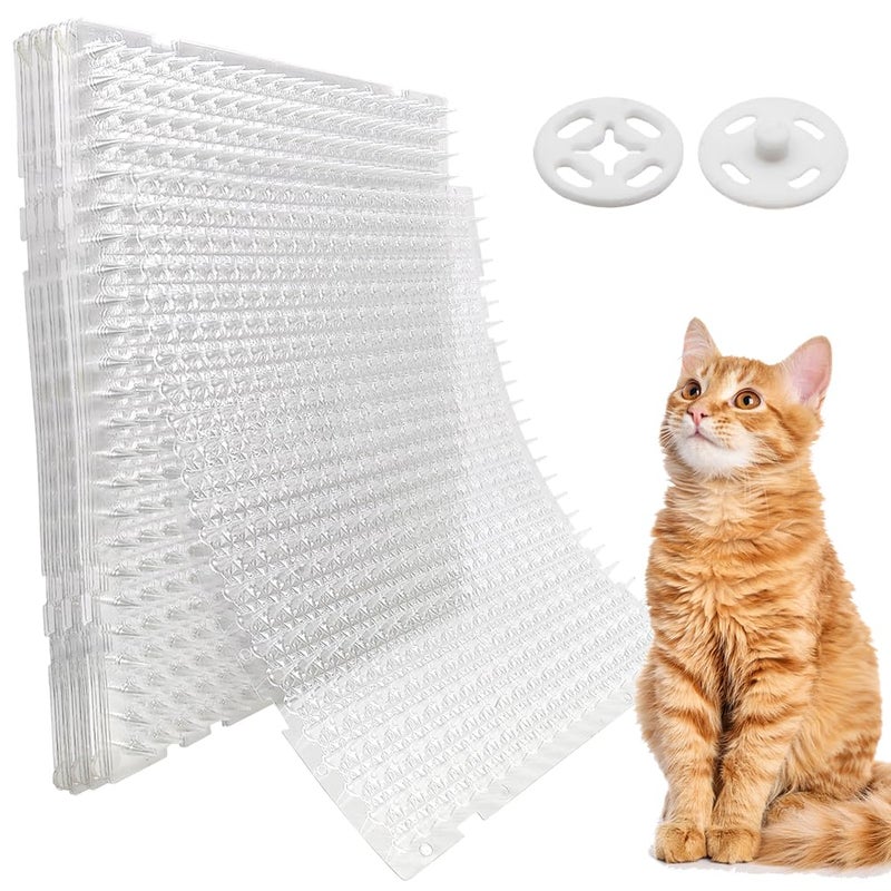 Ley's 10 Pack Scat Mat for Cats, 16x13 Inch Cat Deterrent Mat with Spikes, Indoor/Outdoor Pet Training Mat, Humane Repellent Animals, Keep Pets Off Furniture, Gardens & Lawns - Image 1