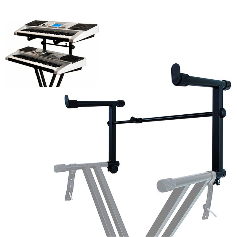 WEEGEEKS Universal Second Tier Stand for Electronic Piano Keyboard Stand Rack Holder Adjustable Height and Width Music Instrument Accessories