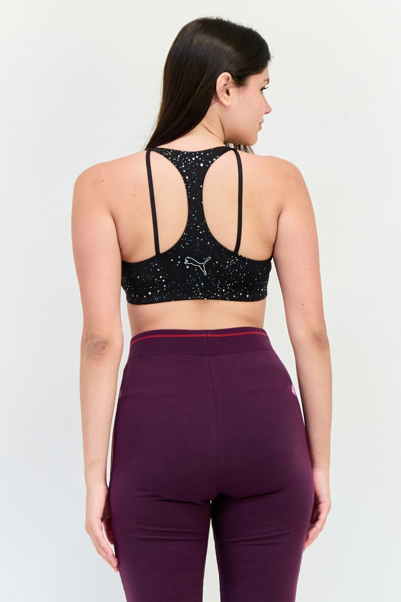 PUMA Women Brand Logo Padded Sports Bra, Black - Image 3