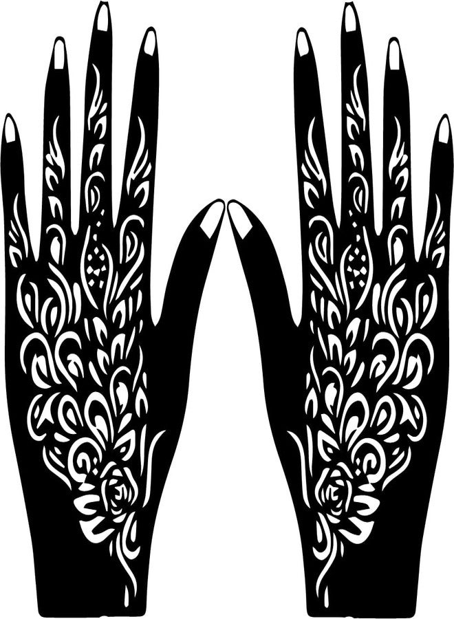 Ivana's Heena Tatto Stencil Set of 2 Piece | Hand Mehandi Design for Women, Girls & Kids, Easy to Apply in 4 Simple Steps - T-1025 - Image 2