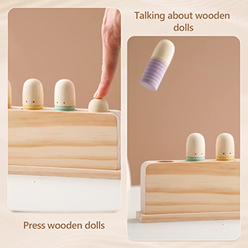 Etucdose Pop Up Toy Multicolor Puppets  Wooden Color Sorting  STEM Montessori Color Matching Toys  Preschool Learning Educational Toys Gifts for Kids Boys Girls Ages for 1 2 3 Years Neutral Colours - Image 5